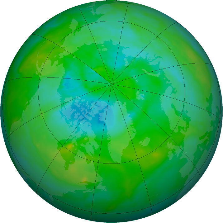 Arctic ozone map for 10 August 2013